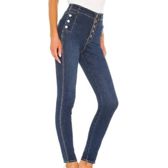 J Brand Natasha Sky High Skinny Jeans in Paradiso Wash Size 24 - Picture 2 of 11